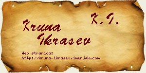 Kruna Ikrašev vizit kartica